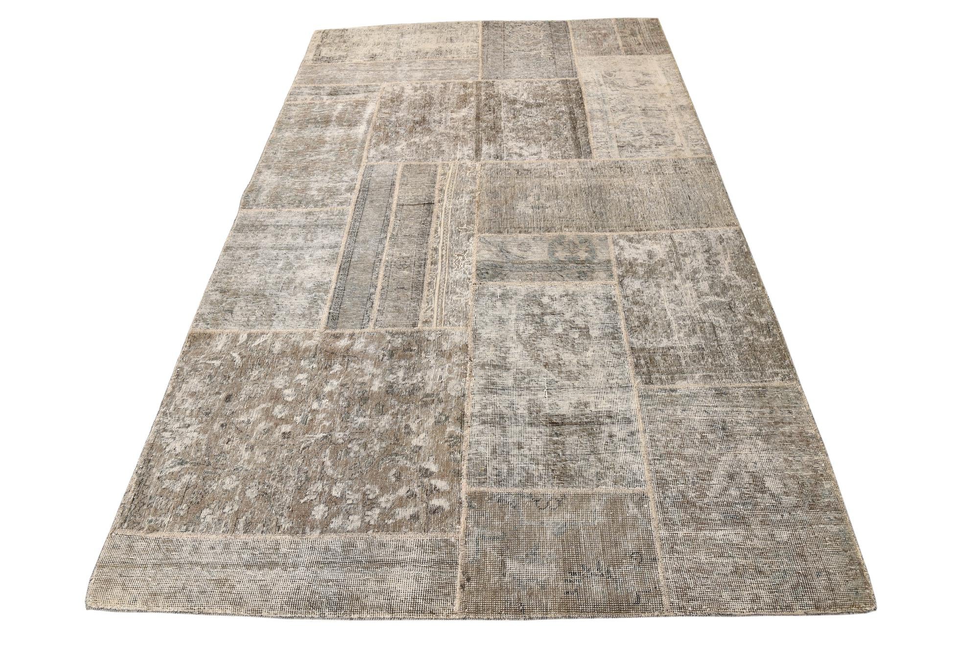 5' 2 x 9' Hand Knotted Ultra Vintage Persian Wool Rug