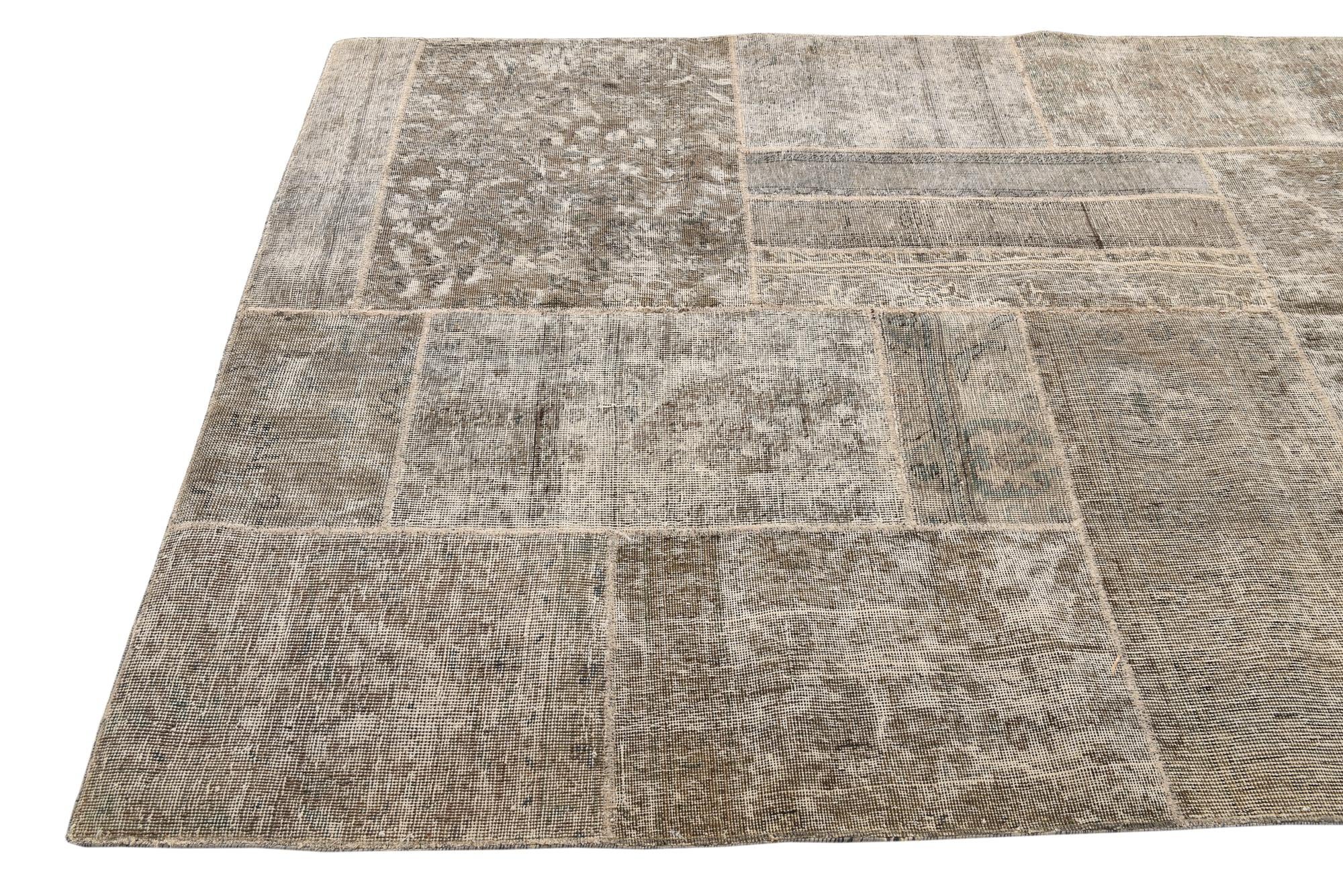 5' 2 x 9' Hand Knotted Ultra Vintage Persian Wool Rug