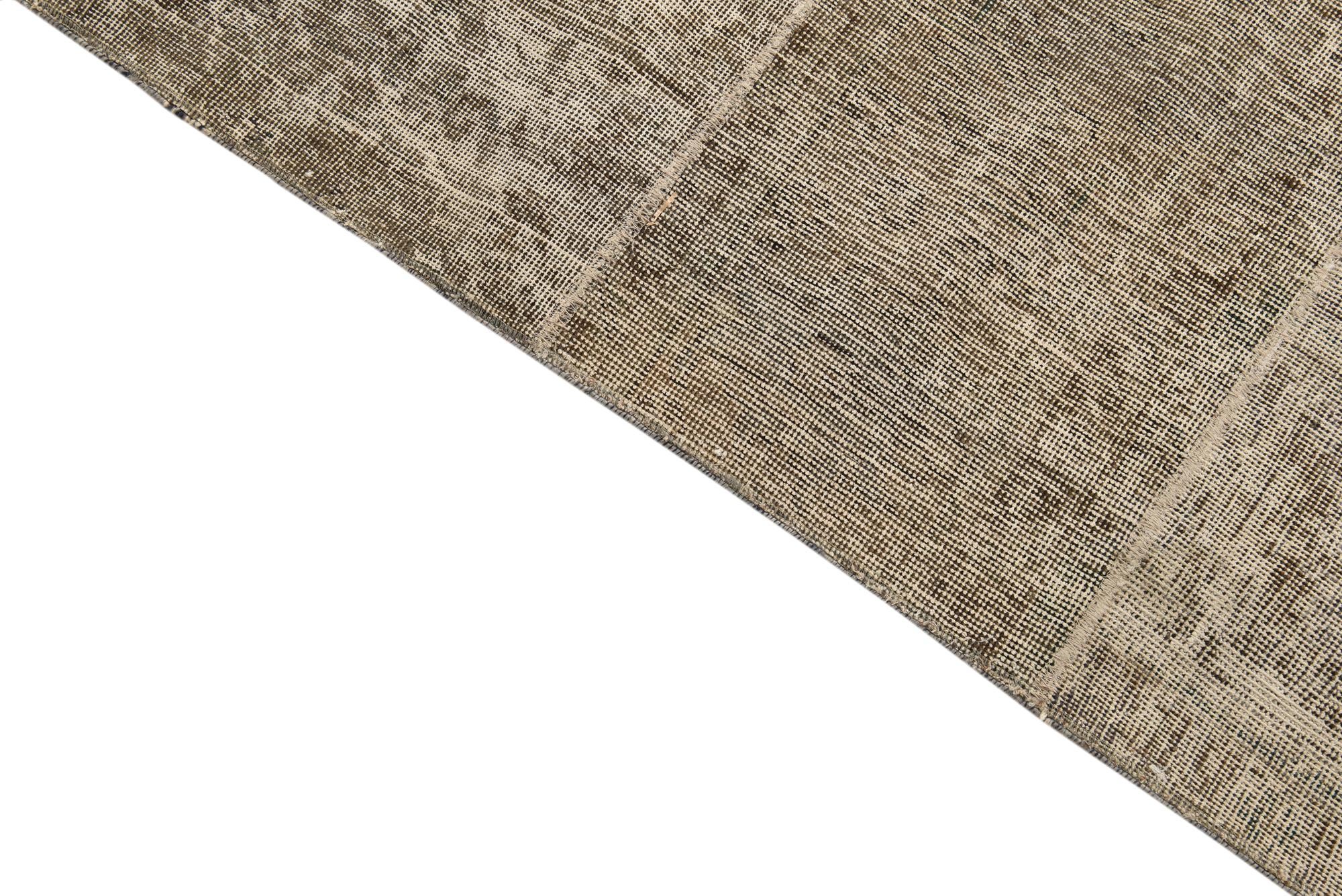 5' 2 x 9' Hand Knotted Ultra Vintage Persian Wool Rug