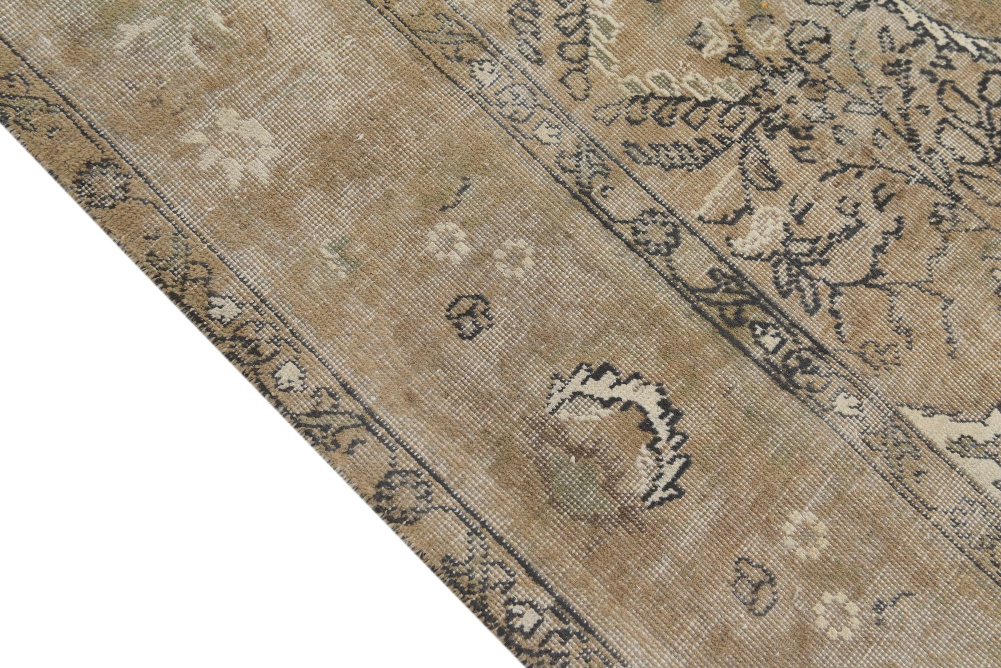 6' 10 x 9' Hand Knotted Ultra Vintage Persian Wool Rug