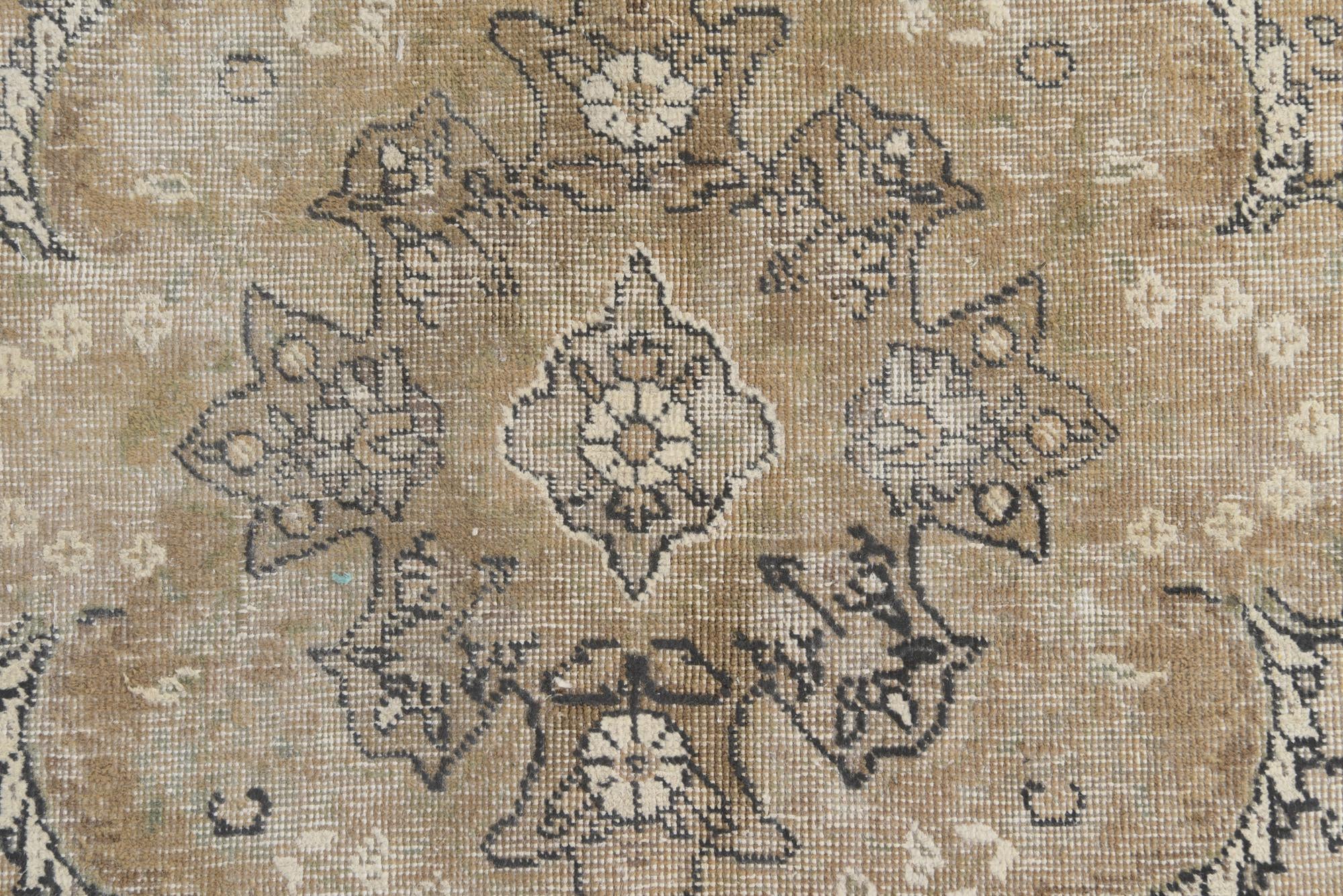 6' 10 x 9' Hand Knotted Ultra Vintage Persian Wool Rug