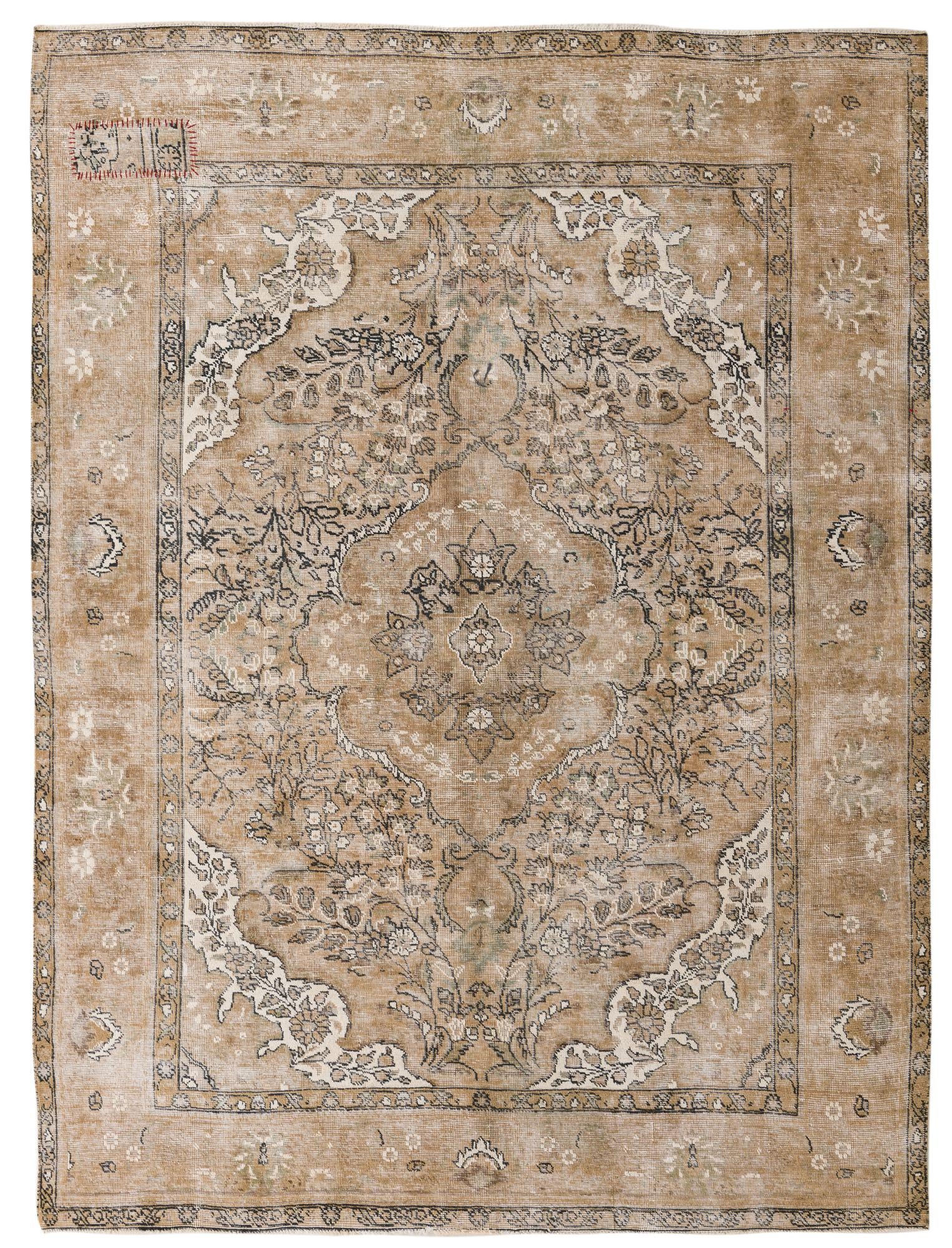 6' 10 x 9' Hand Knotted Ultra Vintage Persian Wool Rug