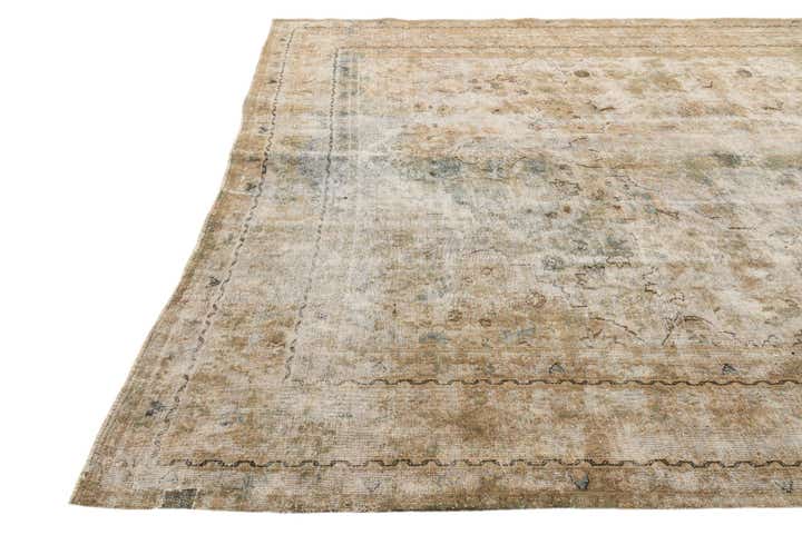 9' 6 x 12' 4 Hand Knotted Ultra Vintage Persian Wool Rug