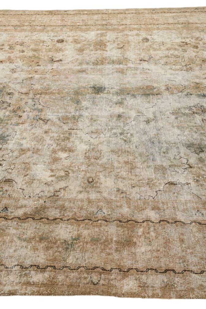 9' 6 x 12' 4 Hand Knotted Ultra Vintage Persian Wool Rug