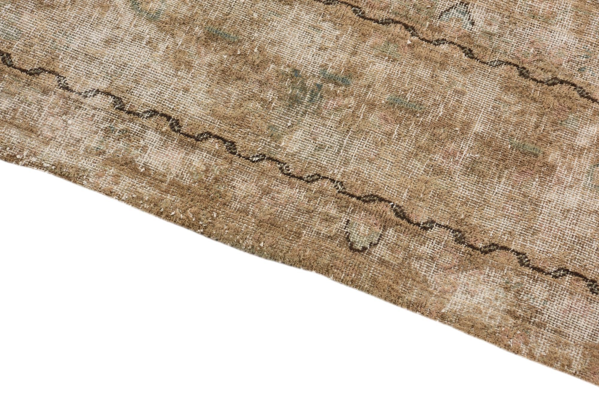 9' 6 x 12' 4 Hand Knotted Ultra Vintage Persian Wool Rug