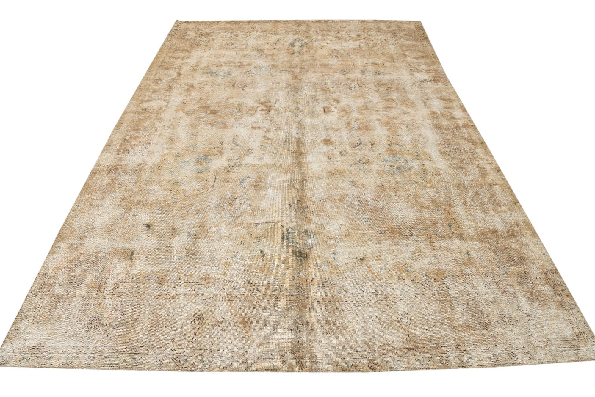 7' 3 x 10' 7 Hand Knotted Ultra Vintage Persian Wool Rug