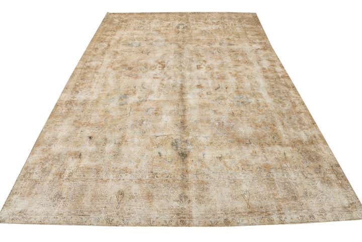 7' 3 x 10' 7 Hand Knotted Ultra Vintage Persian Wool Rug