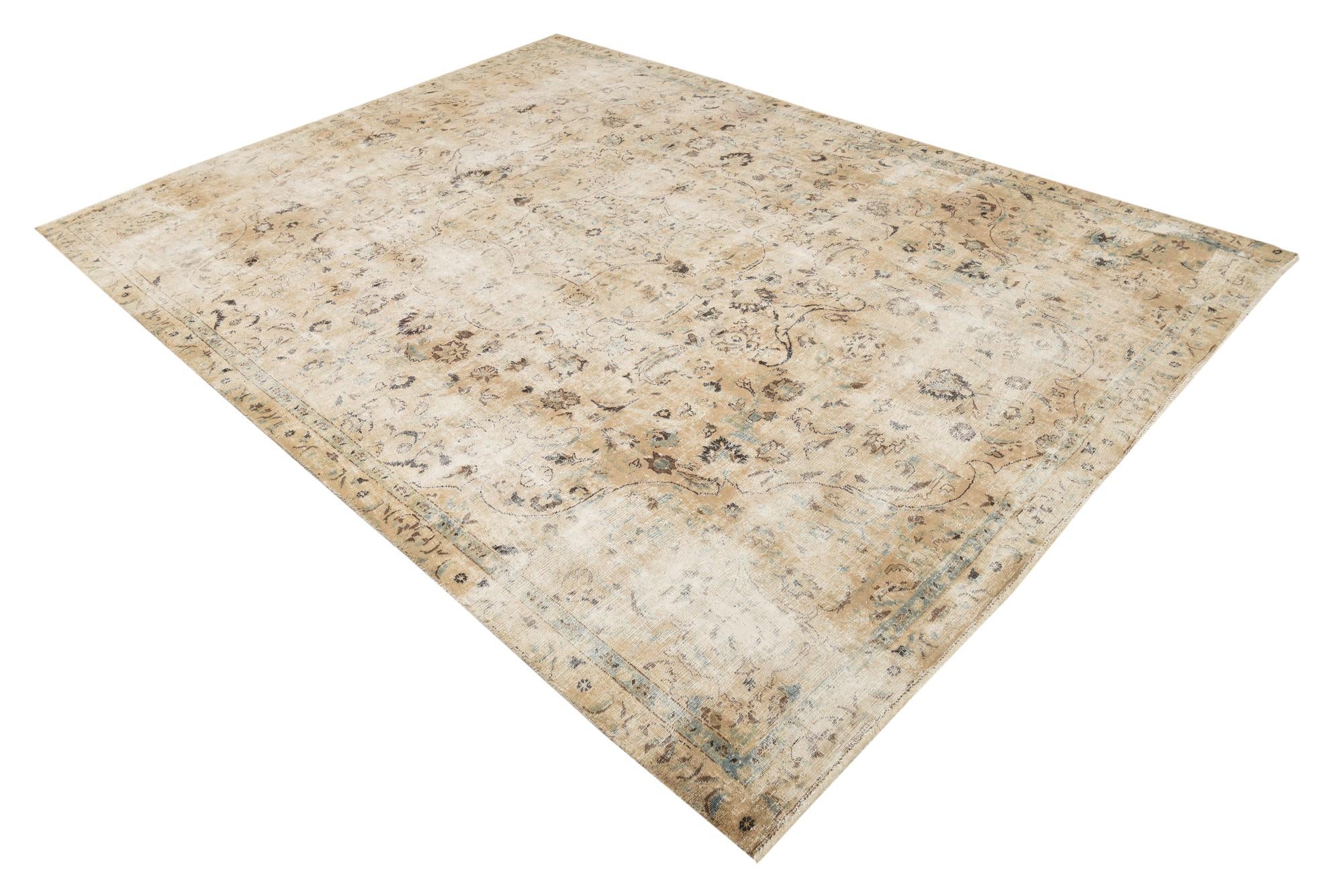 7' 3 x 10' 5 Hand Knotted Ultra Vintage Persian Wool Rug