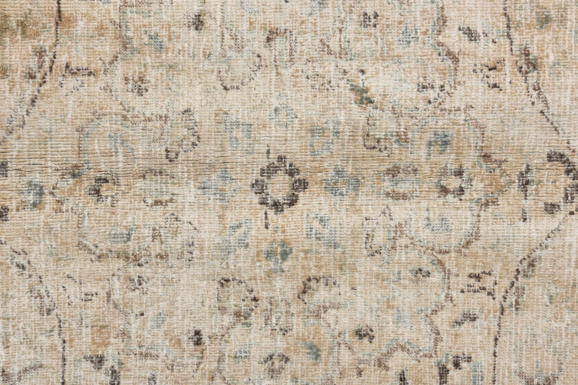 7' 3 x 10' 5 Hand Knotted Ultra Vintage Persian Wool Rug