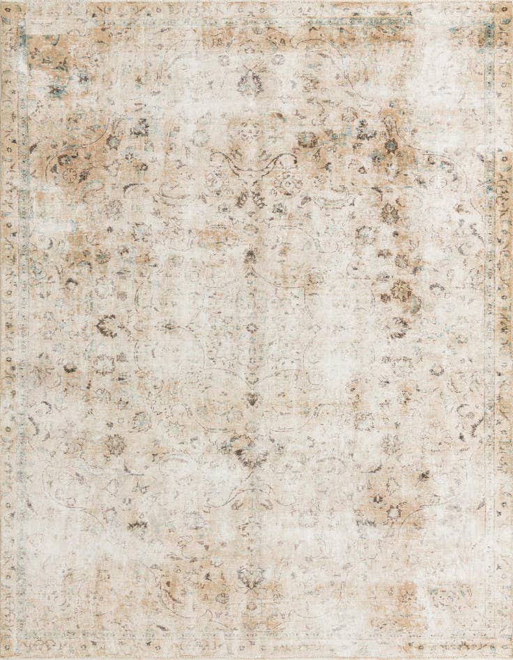 Detail image of 7' 3 x 10' 5 Hand Knotted Ultra Vintage Persian Wool Rug