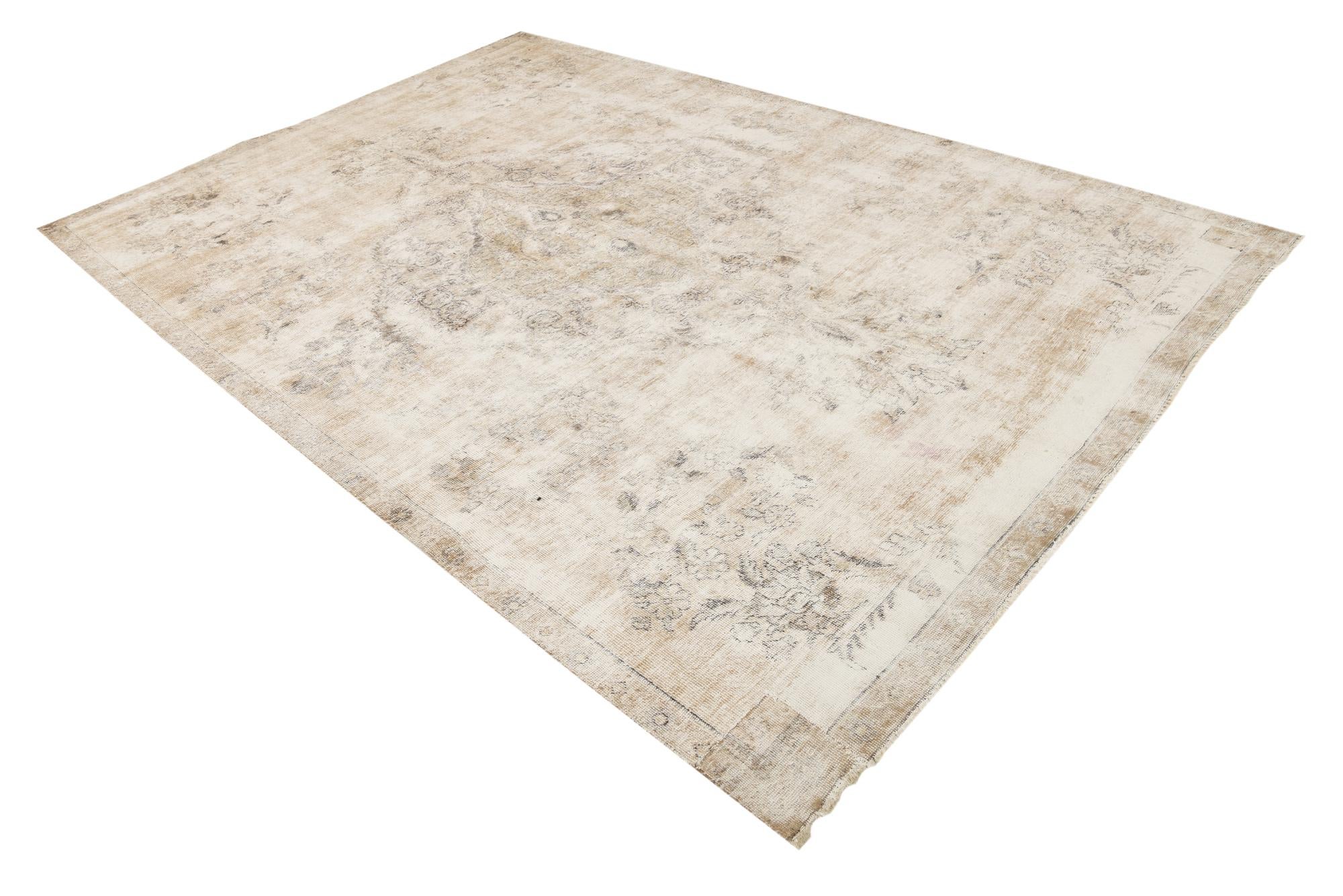7' x 10' 5 Hand Knotted Ultra Vintage Persian Wool Rug