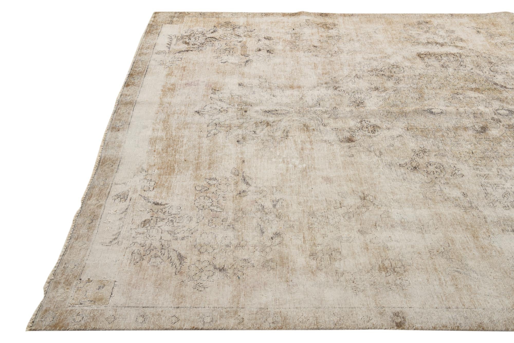 7' x 10' 5 Hand Knotted Ultra Vintage Persian Wool Rug