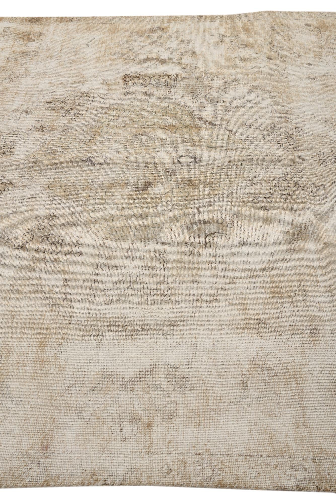 7' x 10' 5 Hand Knotted Ultra Vintage Persian Wool Rug