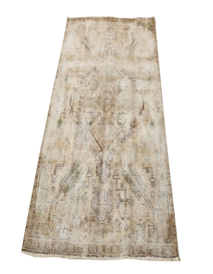 Detail image of 3' 6 x 5' 5  Hand Knotted Ultra Vintage Persian Wool Rug