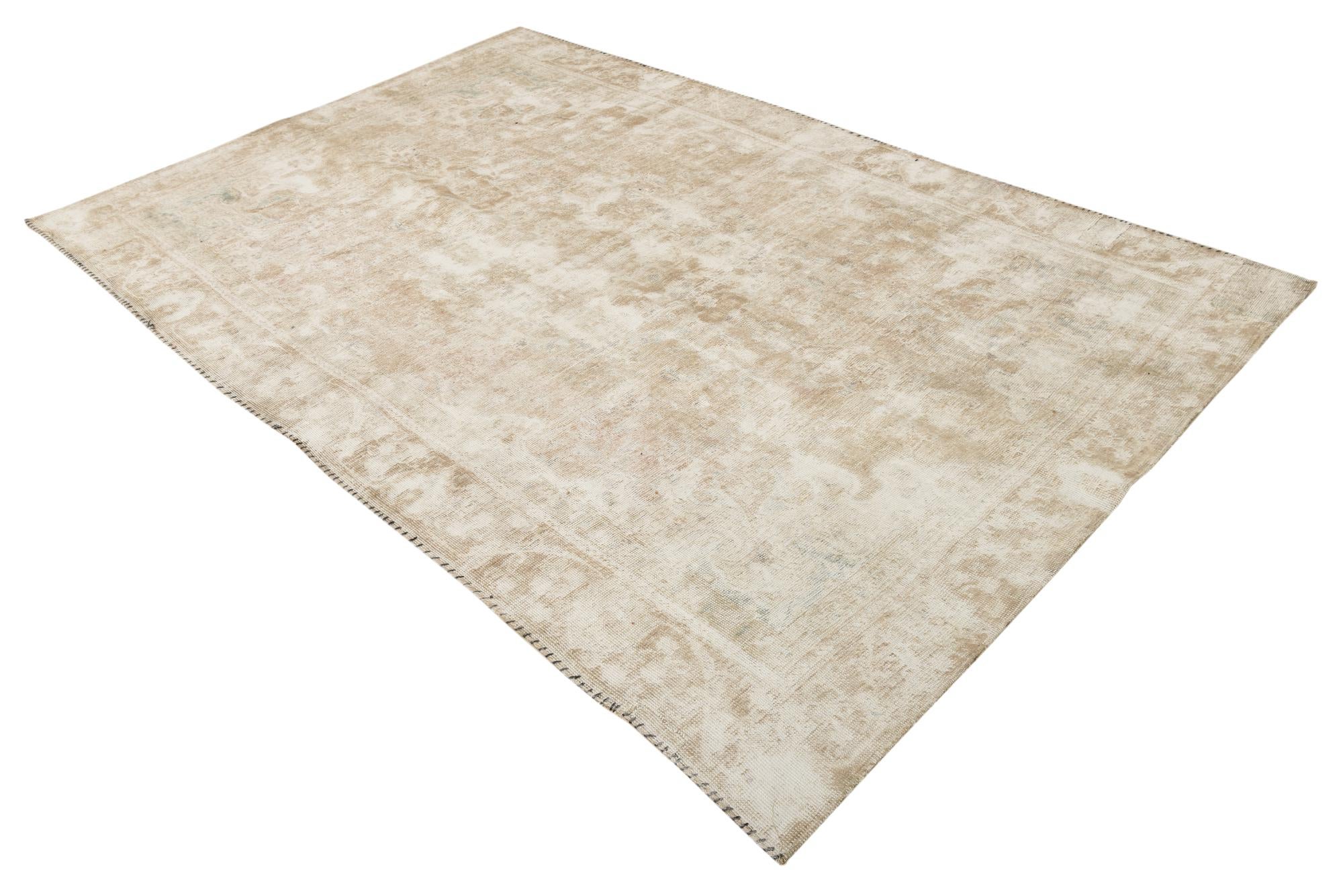 5' 10 x 9' Hand Knotted Ultra Vintage Persian Wool Rug