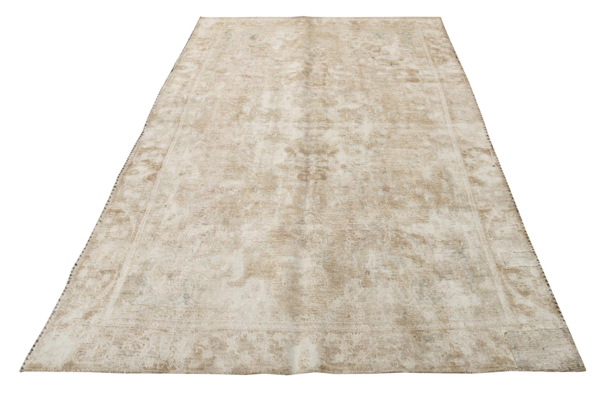5' 10 x 9' Hand Knotted Ultra Vintage Persian Wool Rug