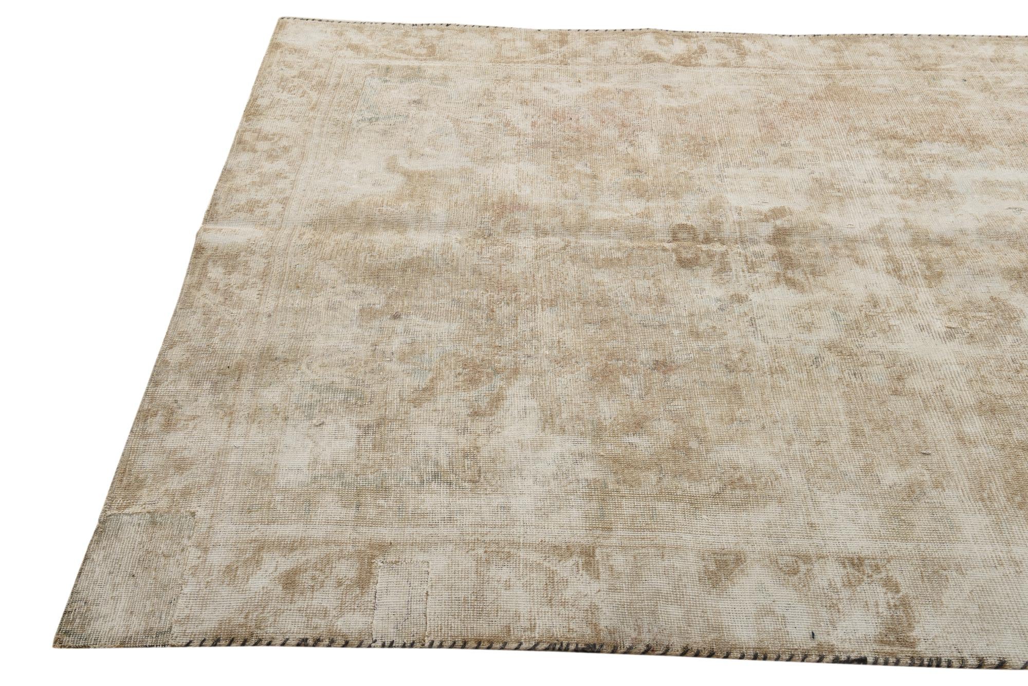 5' 10 x 9' Hand Knotted Ultra Vintage Persian Wool Rug