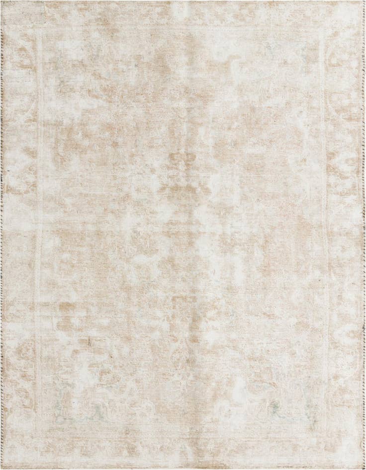 Detail image of 5' 10 x 9' Hand Knotted Ultra Vintage Persian Wool Rug