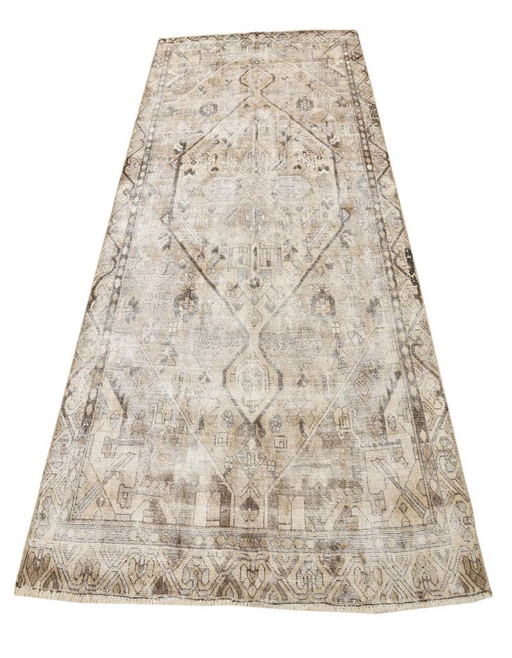 Detail image of 6' 4 x 9' 9  Hand Knotted Ultra Vintage Persian Wool Rug