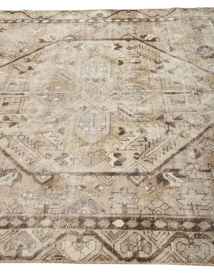 Detail image of 6' 4 x 9' 9  Hand Knotted Ultra Vintage Persian Wool Rug