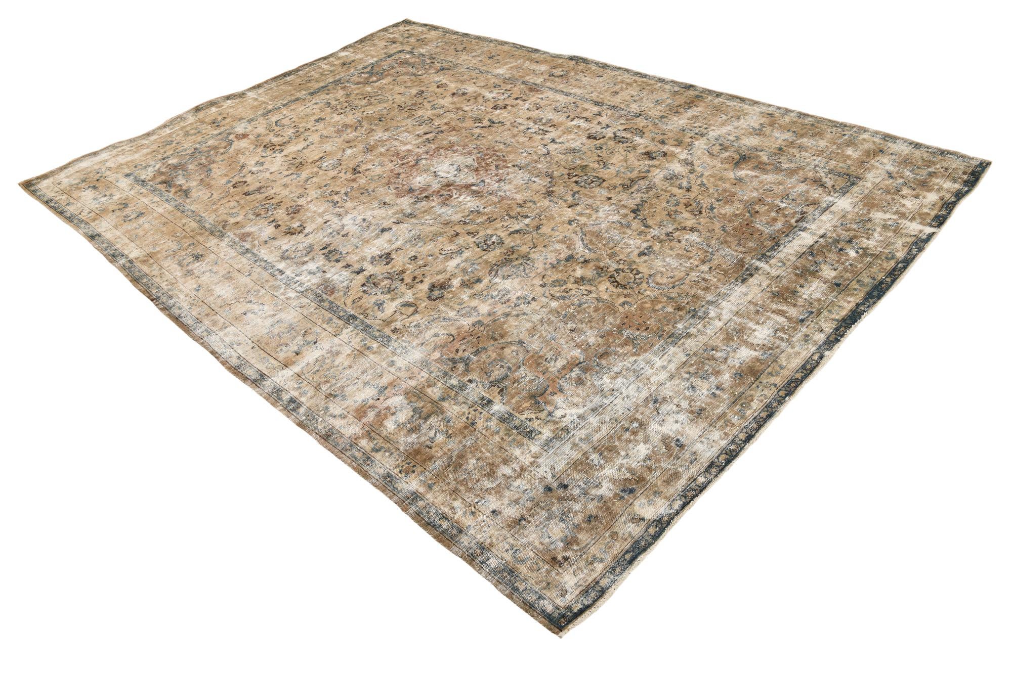 8' 1 x 10' 9 Hand Knotted Ultra Vintage Persian Wool Rug