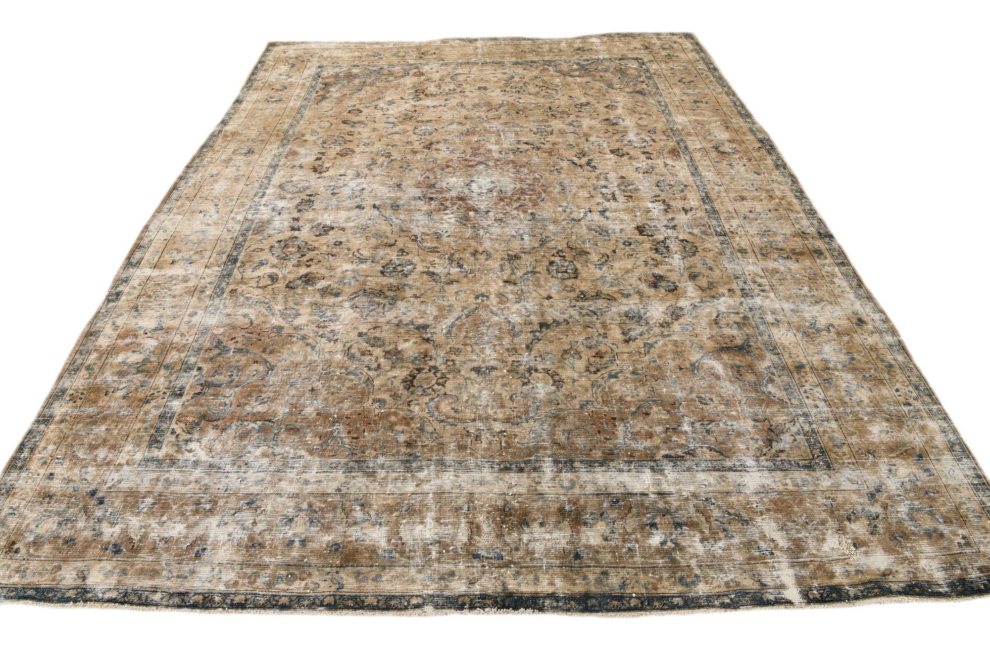 8' 1 x 10' 9 Hand Knotted Ultra Vintage Persian Wool Rug