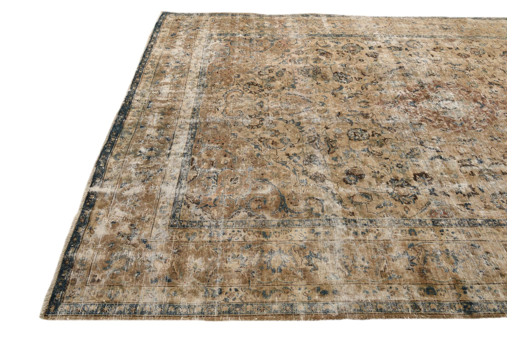 8' 1 x 10' 9 Hand Knotted Ultra Vintage Persian Wool Rug