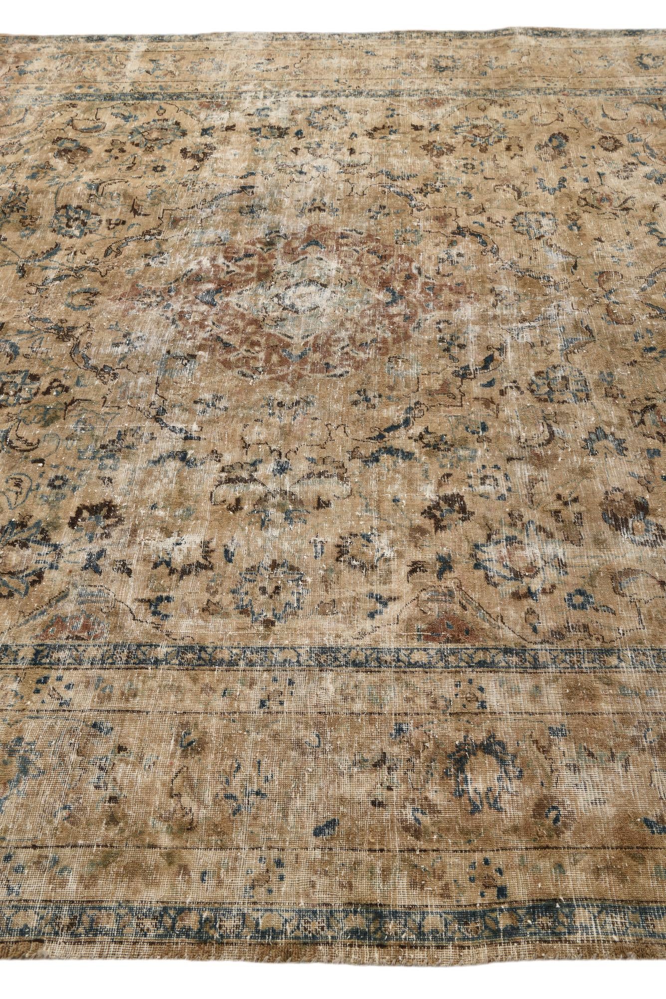 8' 1 x 10' 9 Hand Knotted Ultra Vintage Persian Wool Rug