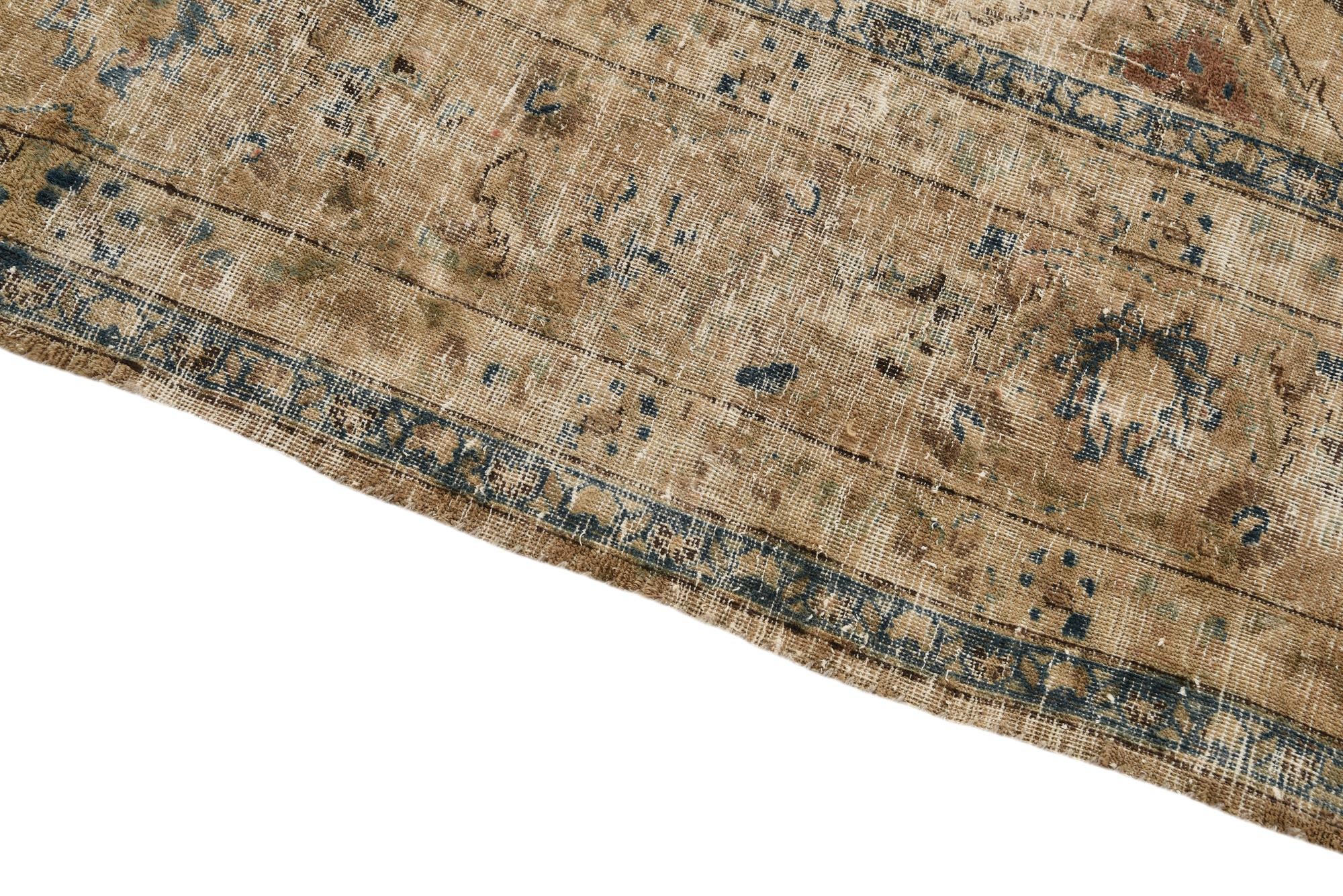 8' 1 x 10' 9 Hand Knotted Ultra Vintage Persian Wool Rug