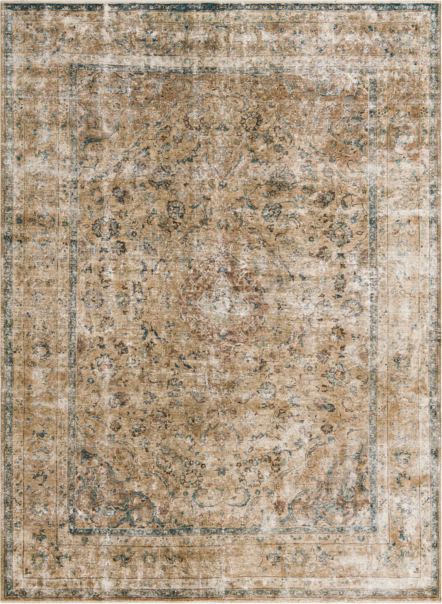 8' 1 x 10' 9 Hand Knotted Ultra Vintage Persian Wool Rug
