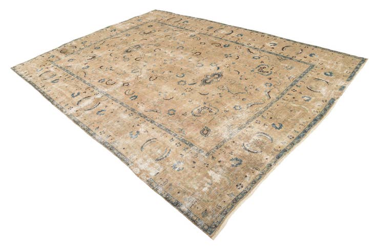 Detail image of 8' 5 x 11' 6 Hand Knotted Ultra Vintage Persian Wool Rug