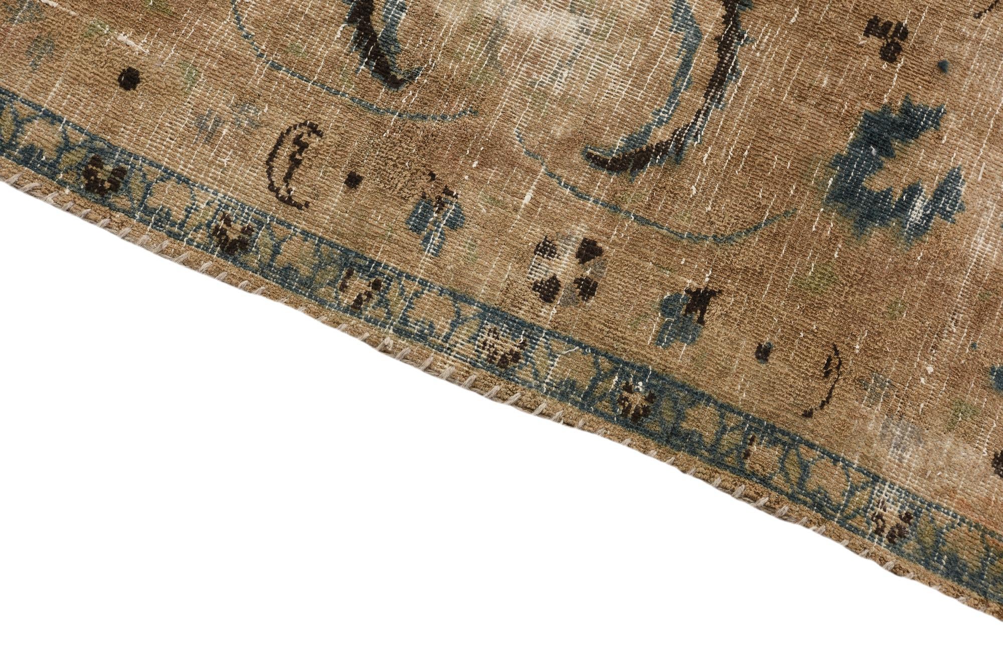 8' 5 x 11' 6 Hand Knotted Ultra Vintage Persian Wool Rug
