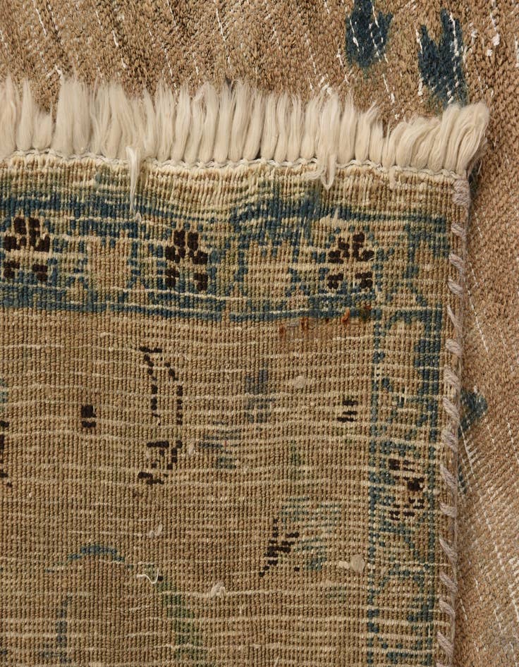 Detail image of 8' 5 x 11' 6  Hand Knotted Ultra Vintage Persian Wool Rug