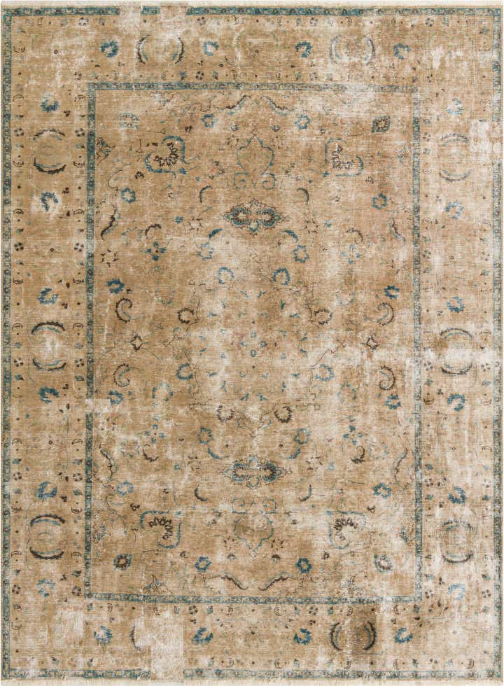 8' 5 x 11' 6 Hand Knotted Ultra Vintage Persian Wool Rug