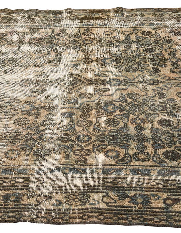 Detail image of 6' 2 x 9' 9  Hand Knotted Ultra Vintage Persian Wool Rug