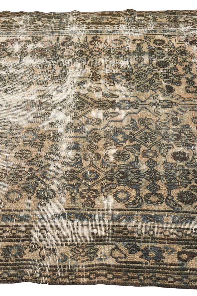 Detail image of 6' 2 x 9' 9 Hand Knotted Ultra Vintage Persian Wool Rug