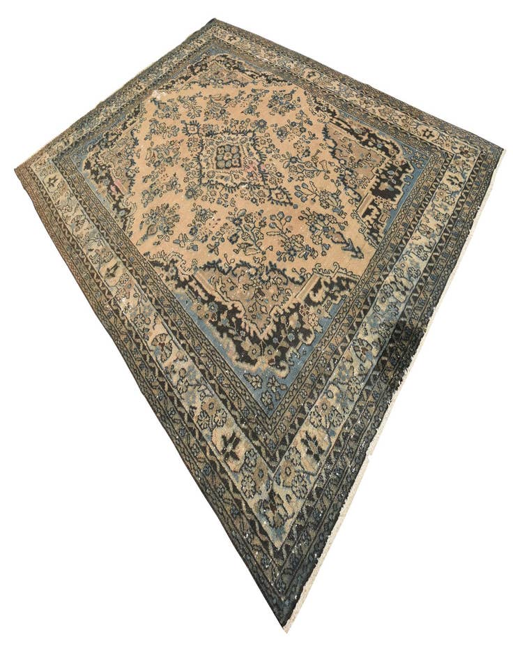 Detail image of 8' 5 x 11' 2  Hand Knotted Ultra Vintage Persian Wool Rug