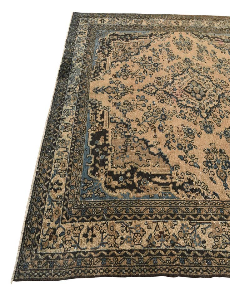 Detail image of 8' 5 x 11' 2  Hand Knotted Ultra Vintage Persian Wool Rug