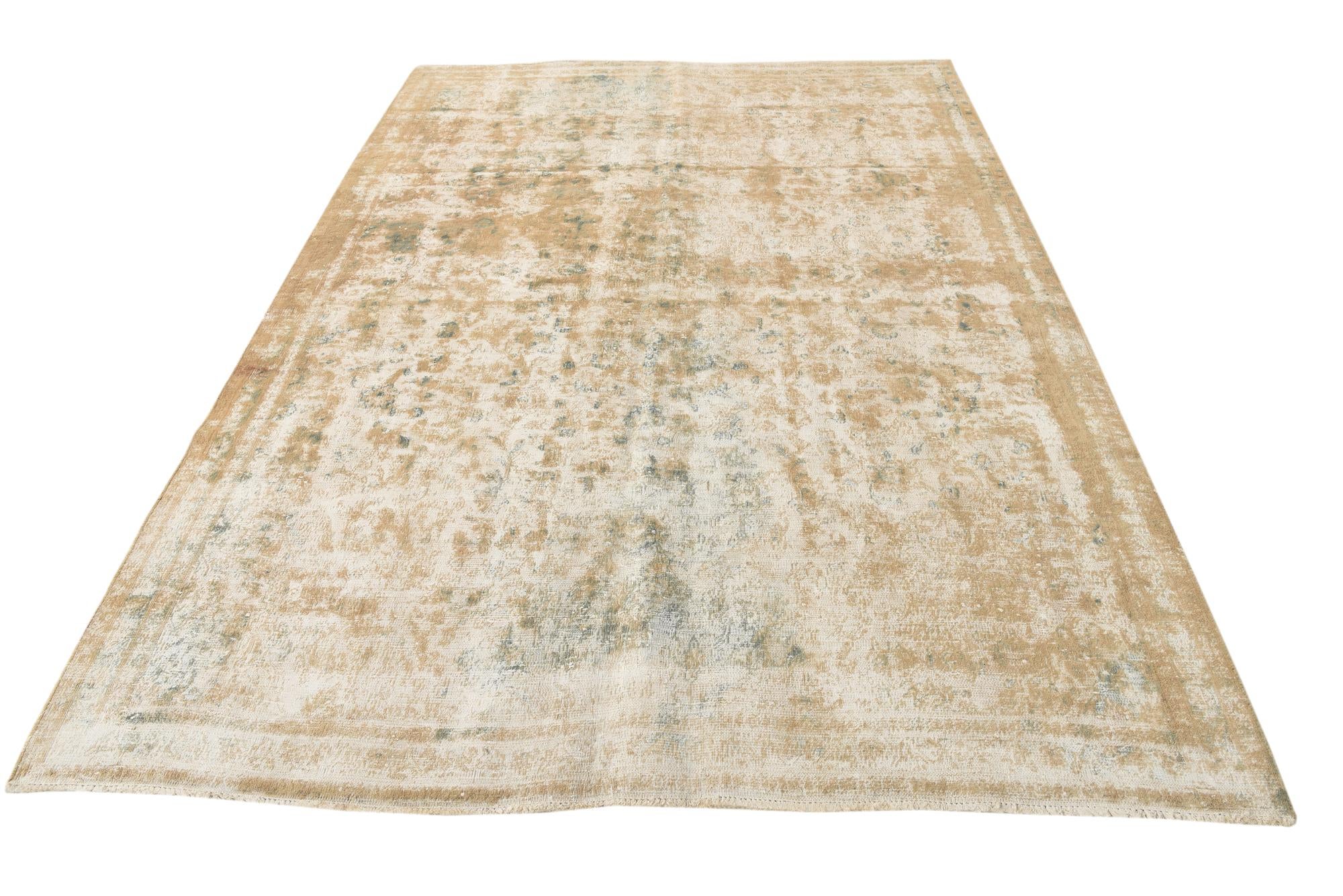 7' x 9' 10 Hand Knotted Ultra Vintage Persian Wool Rug