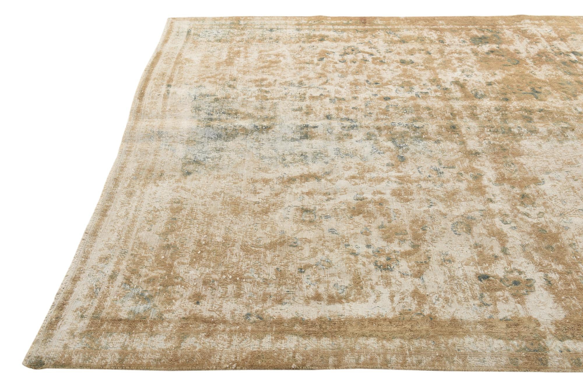 7' x 9' 10 Hand Knotted Ultra Vintage Persian Wool Rug
