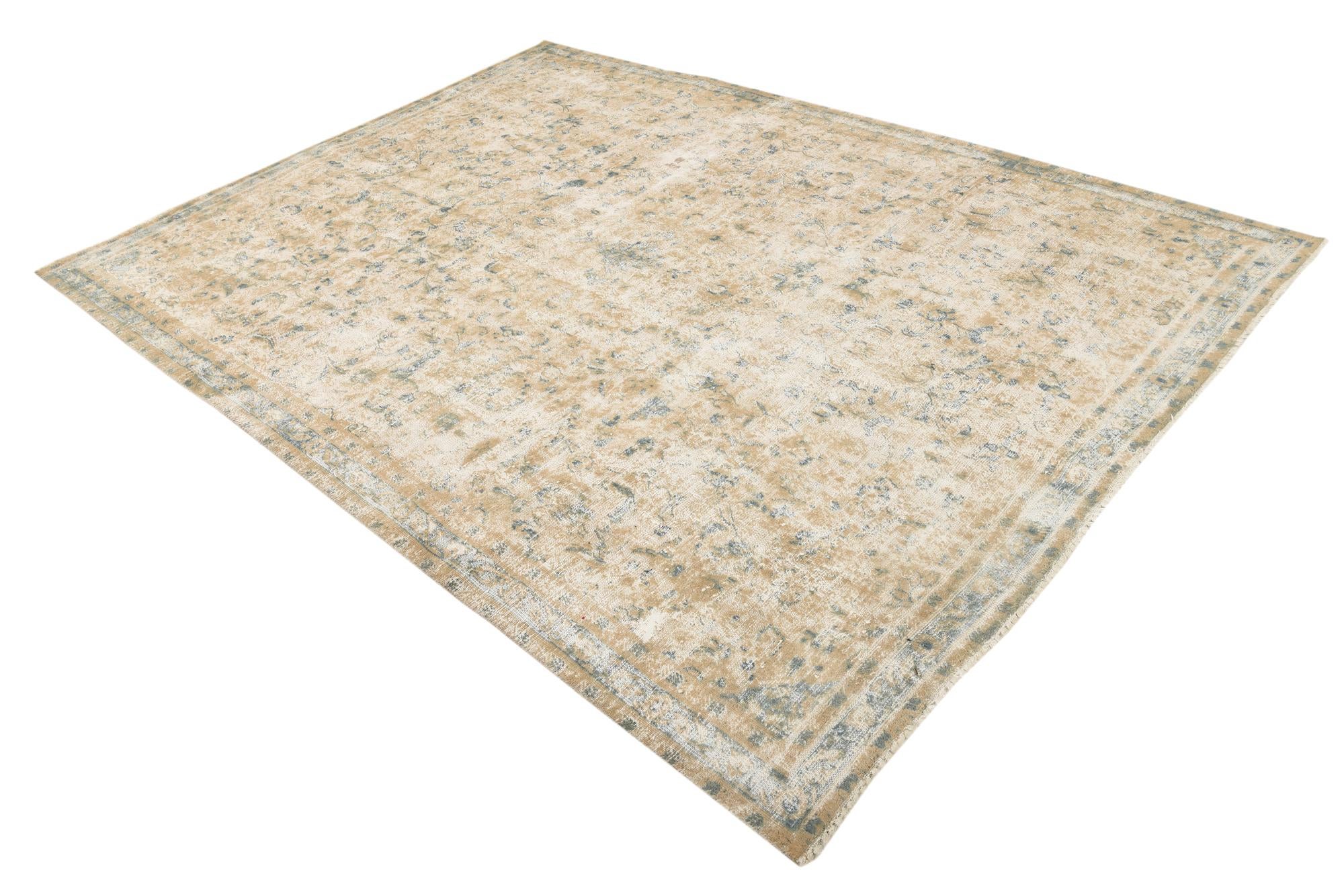 6' 10 x 9' 9 Hand Knotted Ultra Vintage Persian Wool Rug