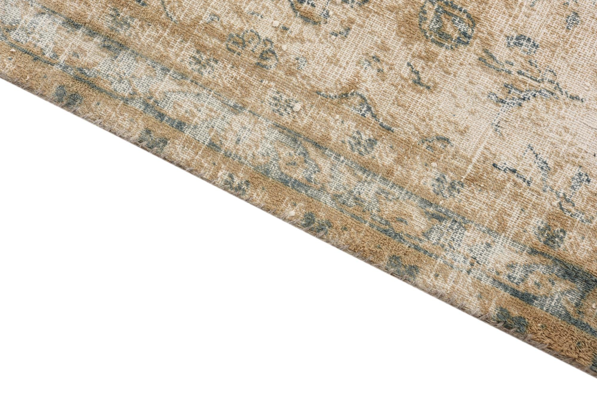 6' 10 x 9' 9 Hand Knotted Ultra Vintage Persian Wool Rug