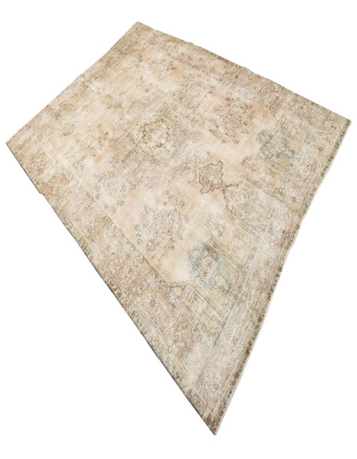 Detail image of 6' 10 x 10'  Hand Knotted Ultra Vintage Persian Wool Rug