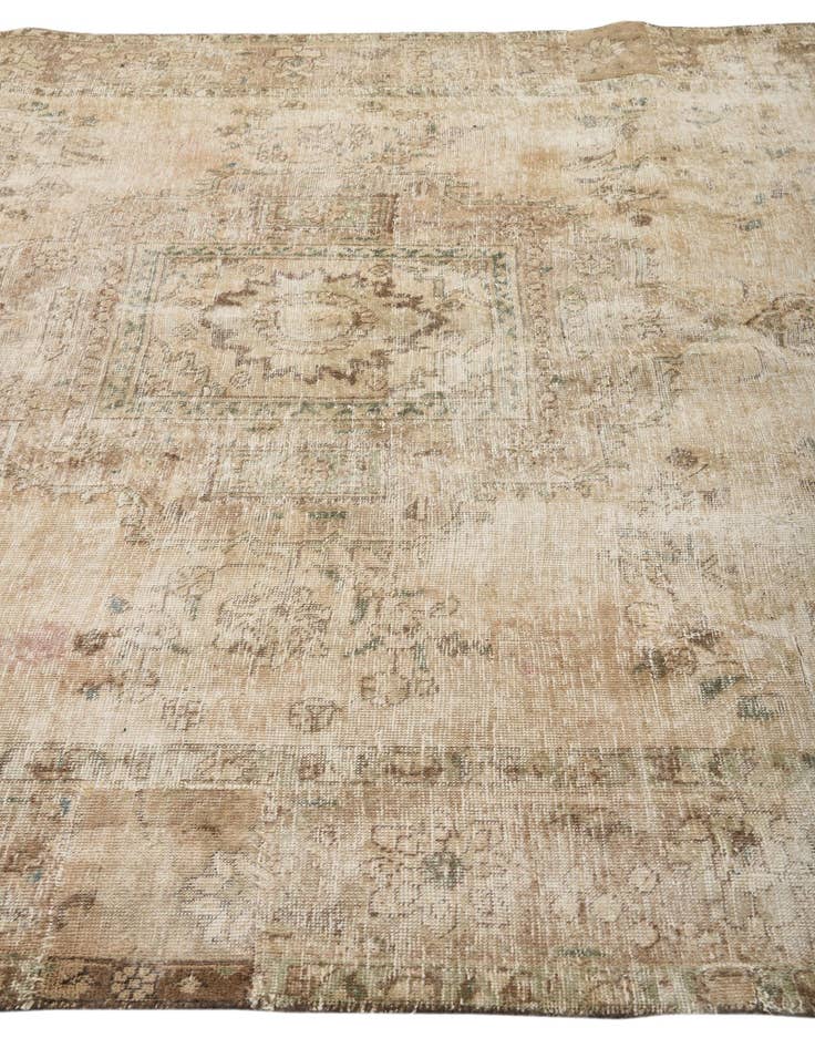 Detail image of 6' 10 x 10'  Hand Knotted Ultra Vintage Persian Wool Rug