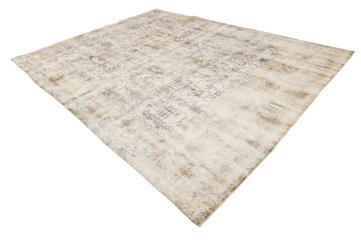 9' 4 x 12' 2 Hand Knotted Ultra Vintage Persian Wool Rug