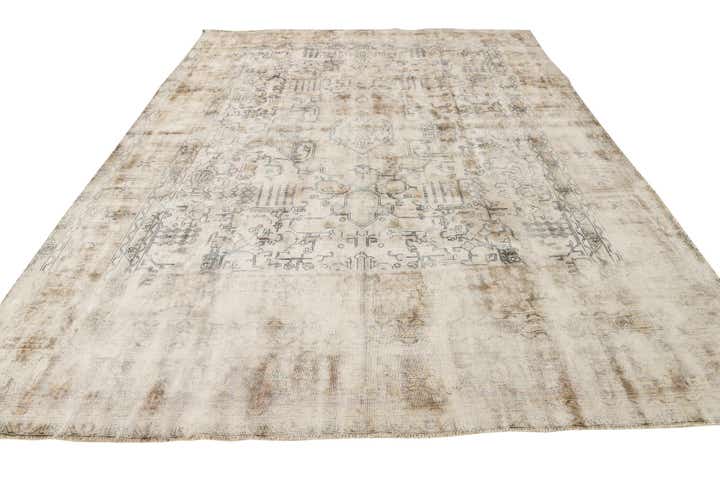 9' 4 x 12' 2 Hand Knotted Ultra Vintage Persian Wool Rug