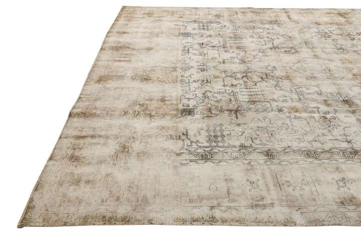 9' 4 x 12' 2 Hand Knotted Ultra Vintage Persian Wool Rug