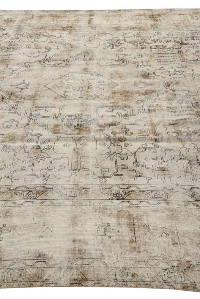 9' 4 x 12' 2 Hand Knotted Ultra Vintage Persian Wool Rug