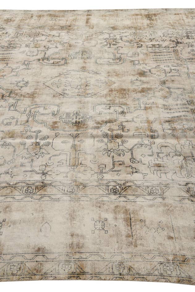 Detail image of 9' 4 x 12' 2 Hand Knotted Ultra Vintage Persian Wool Rug