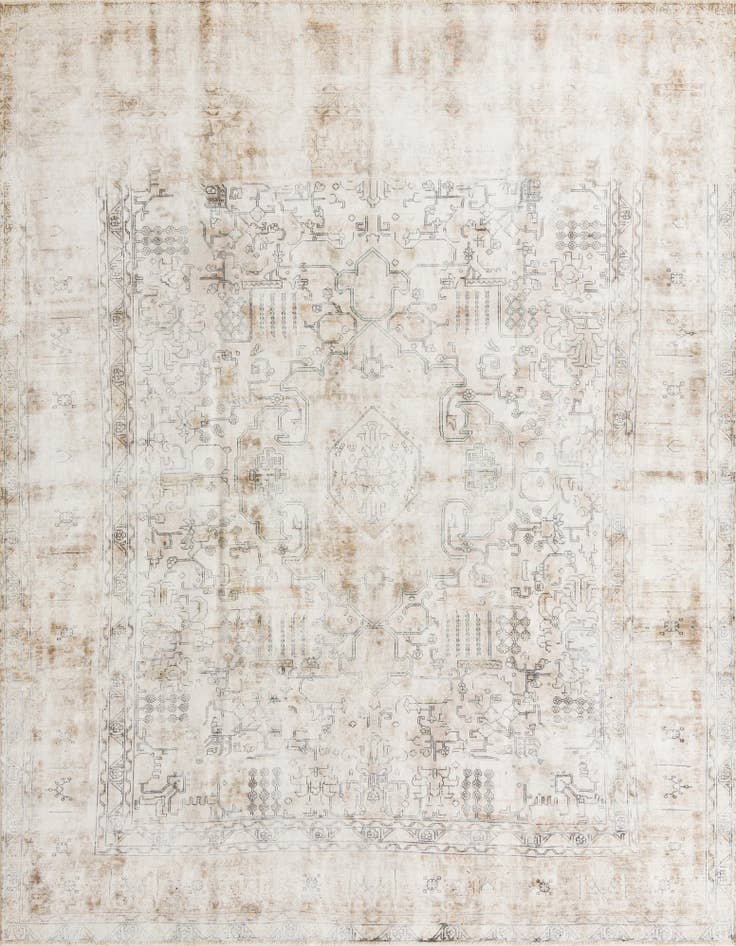 Detail image of 9' 4 x 12' 2 Hand Knotted Ultra Vintage Persian Wool Rug